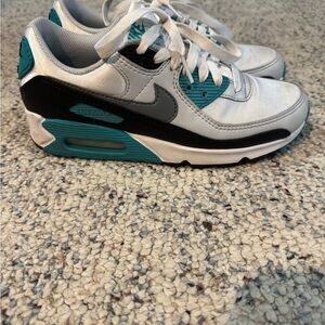 Nike Air Max White and Teal Shoes